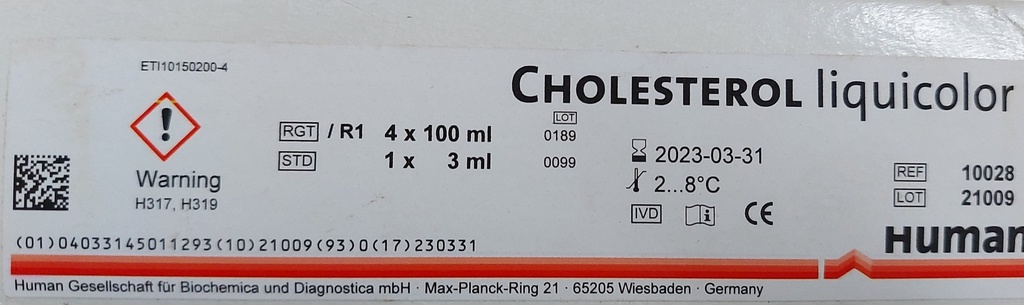 CHOLESTROL HUMAN 100 ml