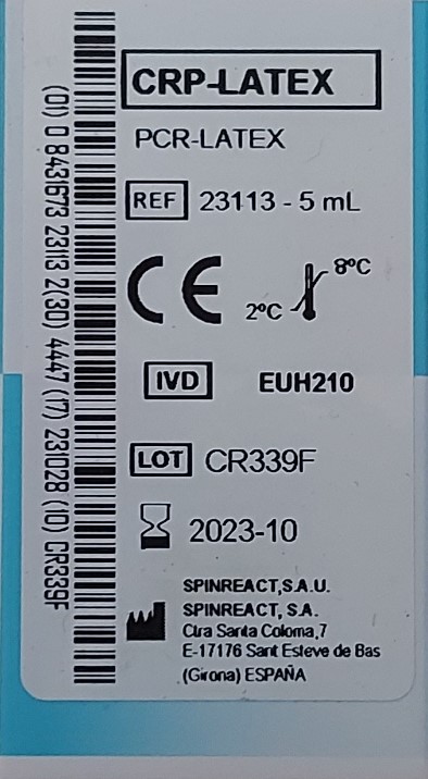 CRP LATEX SPINREACT 100T